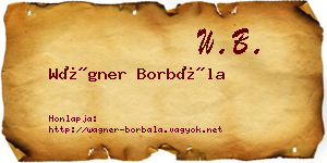 Wágner Borbála névjegykártya